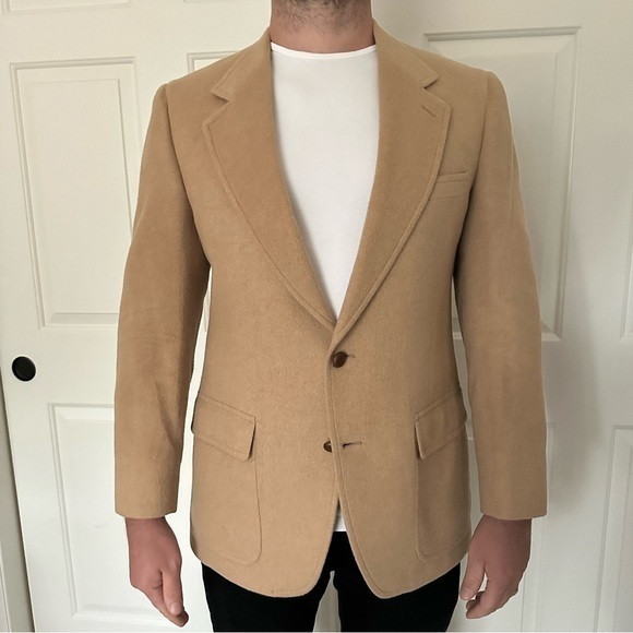 Camel Hair tan sports coat blazerjacket barrister Hastings